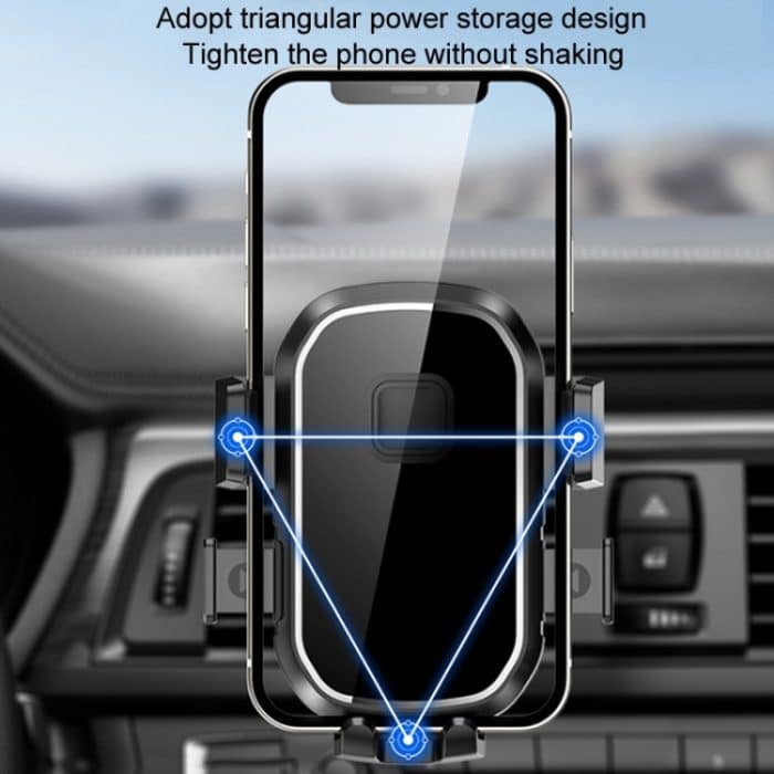 Auto-Luftauslass-Haken fester Navigations-Handyhalter, Mirror Black – Bild 5