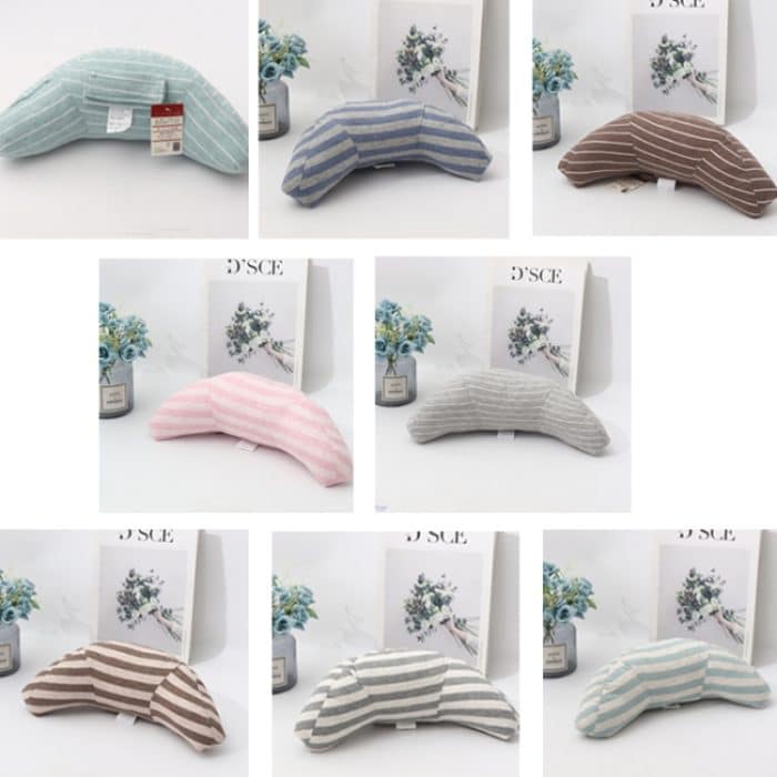 2 Stück Kinder Nacken Kopfstütze Bequeme Schulterabdeckung Auto Nackenschutz Kissen, 2pcs (Gray Stripe), 2pcs (Brown Stripe), 2pcs (Pink Stripe), 2pcs (Green Stripe), 2pcs (Blue Gray Strip), 2pcs (Gray Strip), 2pcs (Green Strip), 2pcs (Coffee Strip) – Bild 2