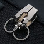 EHRLICHER Metall-Federclip-Schlüsselanhänger, Autoschlüsselhalter, Taillen-Hängeschnalle