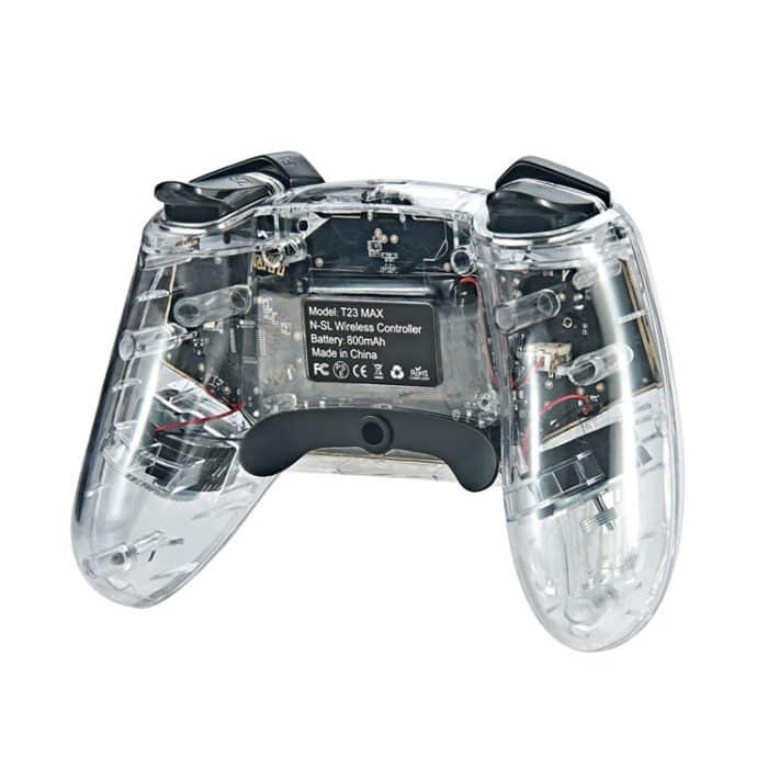 Für Switch Pro Wireless Bluetooth Gamepad mit LED-Licht-Wake-Up-Funktion, Transparent With LED – Bild 3