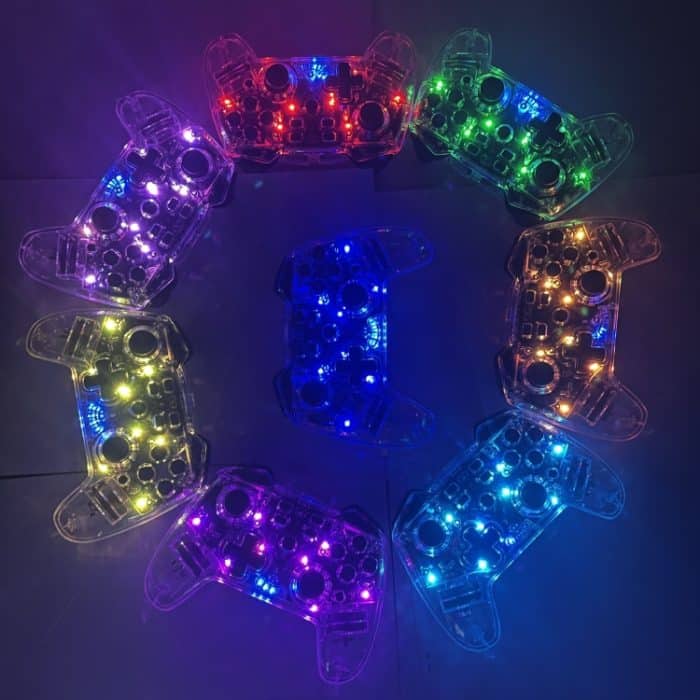 Für Switch Pro Wireless Bluetooth Gamepad mit LED-Licht-Wake-Up-Funktion, Transparent With LED – Bild 5