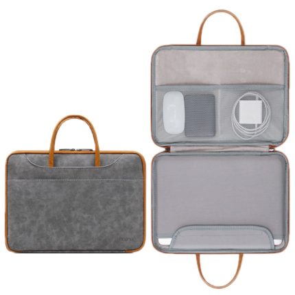 Vollständig offene, tragbare, wasserdichte Computertasche aus Leder von Baona, 13/13.3 inches, 14 inches, 15/15.6/16 inches