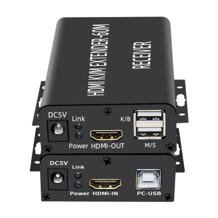 TBD0603281801A.jpg BW-HKE60A HDMI 60 m KVM mit USB-Extender, unterstützt POE-Single-End-Netzteil mit US-Stecker, BW-HKE60A – Bild 1