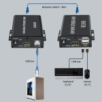 BW-HKE60A HDMI 60 m KVM mit USB-Extender, unterstützt POE-Single-End-Netzteil mit US-Stecker, BW-HKE60A – Bild 7