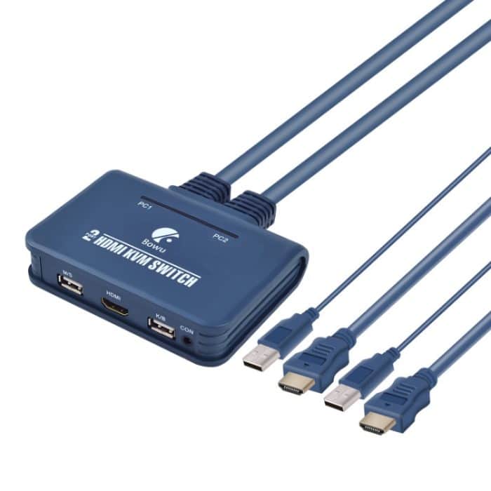 BW-21UHB HDMI-KVM-Switch mit 2 Anschlüssen, 2 Eingängen und 1 Ausgang – Bild 1