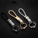 EHRLICHER, mit Diamanten besetzter Auto-Schlüsselanhänger, Lederband, Leoparden-Metall-Schlüsselanhänger, Leather Rope Basic Black, Leather Rope Basic White, Leather Rope Basic Gold, Leather Rope Upgrade Black, Leather Rope Upgrade White... – Bild 6