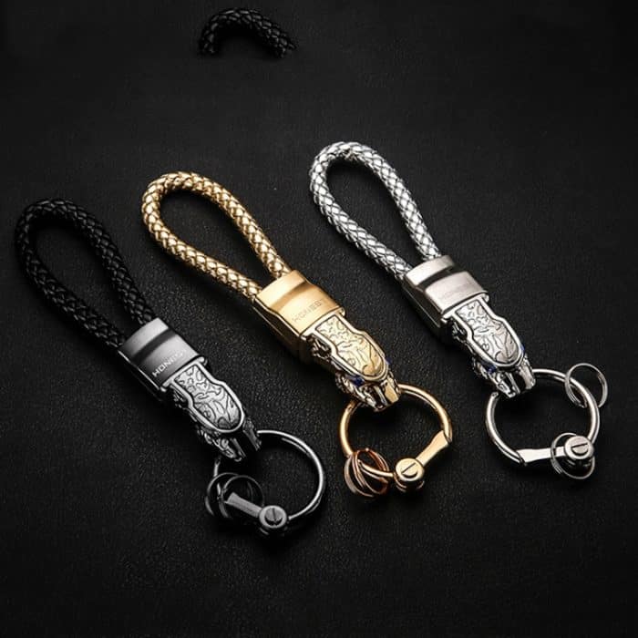 EHRLICHER, mit Diamanten besetzter Auto-Schlüsselanhänger, Lederband, Leoparden-Metall-Schlüsselanhänger, Leather Rope Basic Black, Leather Rope Basic White, Leather Rope Basic Gold, Leather Rope Upgrade Black, Leather Rope Upgrade White... – Bild 6