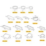 BN1006 Edelstahl Mousse Kreis verdickte perforierte Kuchenform DIY Backwerkzeuge, Round(2.7 inches), Round(3 inches), Round(3.5 inches), Rectangle(3.9 inches), Rectangle(4.3 inches), Rectangle(4.7 inches), Rectangle(7 inches), Square(2.9 inches)... – Bild 3