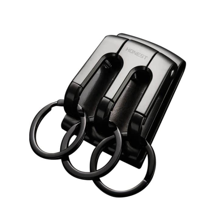 EHRLICHER 3-Ring-Auto-Schlüsselanhänger, Taillen-hängender Anti-Verlust-Schlüsselanhänger für Männer – Bild 2