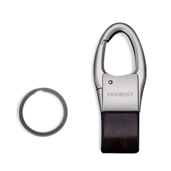 EHRLICHER Leder-Auto-Schlüsselanhänger, einfacher Kreis-Ring-Anhänger – Bild 2