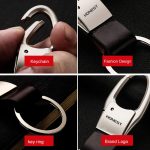 EHRLICHER Leder-Auto-Schlüsselanhänger, einfacher Kreis-Ring-Anhänger – Bild 4