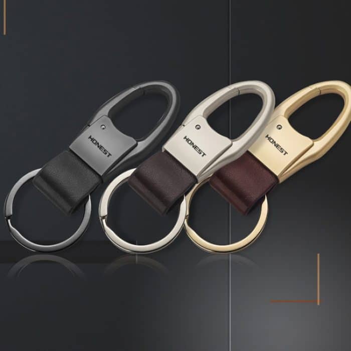 EHRLICHER Leder-Auto-Schlüsselanhänger, einfacher Kreis-Ring-Anhänger – Bild 6