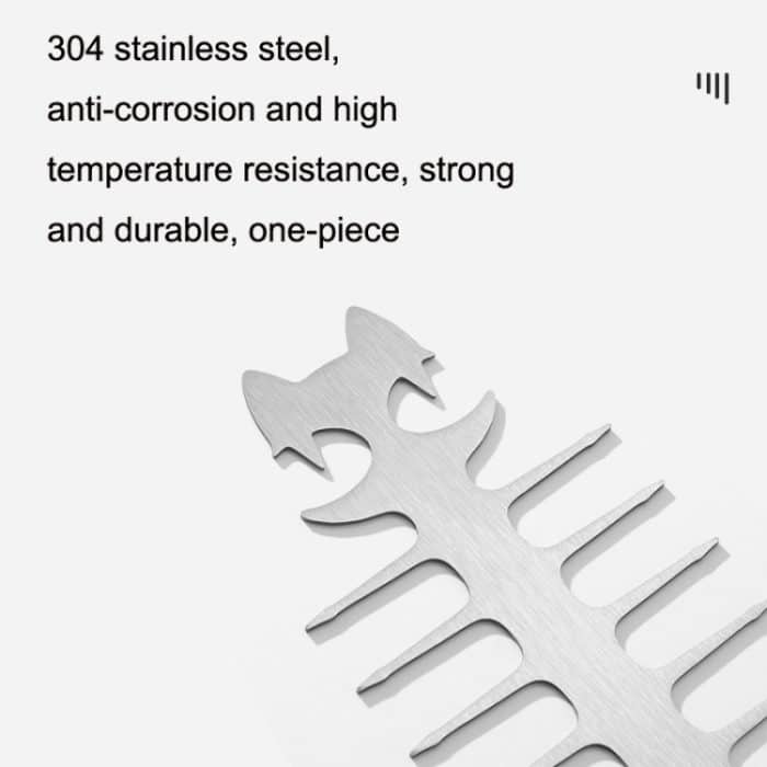 Fischgräten-Grillsteak für den Außenbereich, 304 Edelstahl-Grillstab, Cat Face Style Barbecue Stick, Hook Style Barbecue Stick – Bild 3