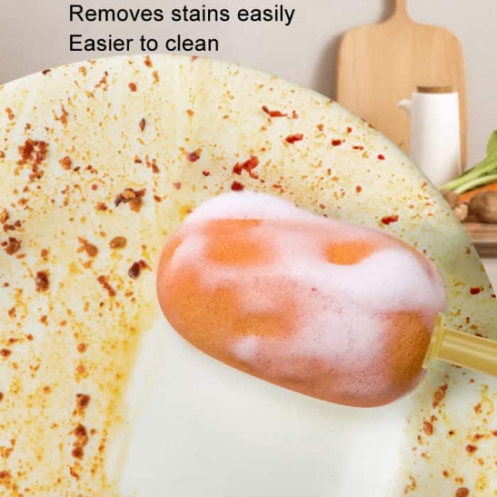 3-in-1-Reinigungsbürste mit langem Griff für den Haushalt, multifunktionale Tassenwaschbürste, Karottenform – Bild 8