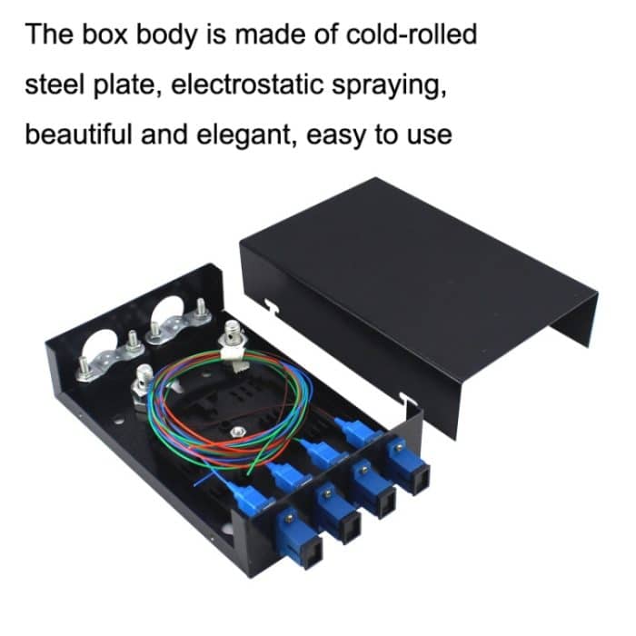 4 Ports Desktop-Klemmenkasten für optische Fasern Gegründete Wand mit SC-angebundenem Faserflansch – Bild 6