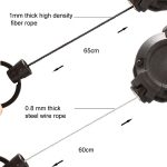 Ausziehbarer Ausweishalter mit Rucksackkarabiner aus Kunststoff, Black-Steel Wire Rope, White-Steel Wire Rope, Black-Fiber Rope, White- Fiber Rope – Bild 4