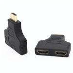 5 Stück HDMI-Stecker auf 2 HDMI-Buchsen-Adapter, HD-Computer-Konvertierungs-Transformationsstecker, 5pcs HDMI Male To 2 HDMI Female – Bild 2