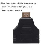 5 Stück HDMI-Stecker auf 2 HDMI-Buchsen-Adapter, HD-Computer-Konvertierungs-Transformationsstecker, 5pcs HDMI Male To 2 HDMI Female – Bild 4