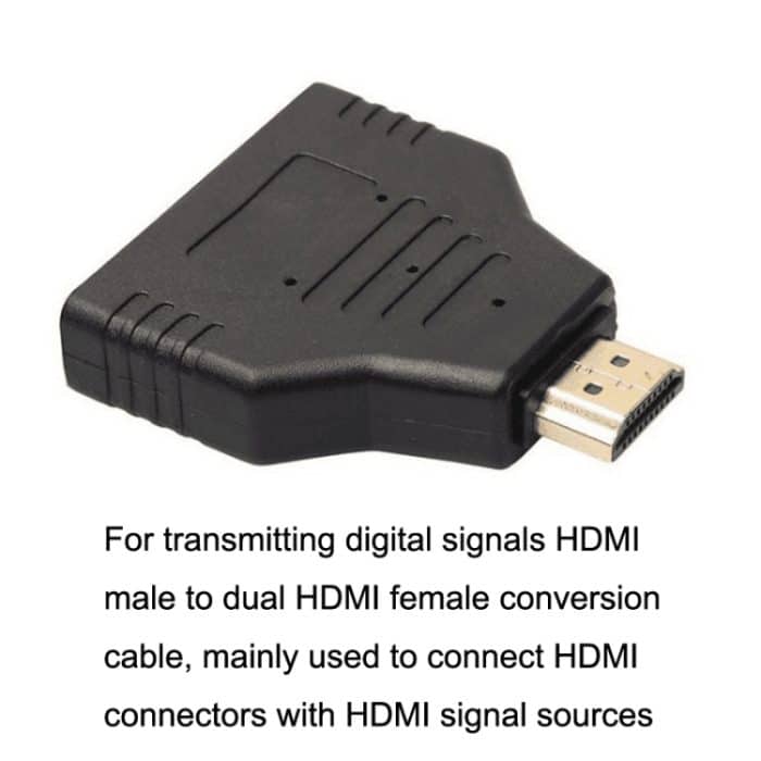 5 Stück HDMI-Stecker auf 2 HDMI-Buchsen-Adapter, HD-Computer-Konvertierungs-Transformationsstecker, 5pcs HDMI Male To 2 HDMI Female – Bild 5