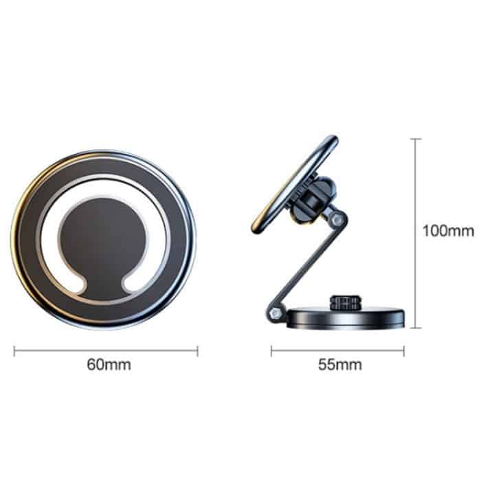 D27 Auto Magnetischer Teleskop-Klapp-Navigations-Handyhalter, D27 (Black), D27 (Silver) – Bild 3