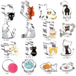 5 Stück Katzen-Keksform aus Edelstahl zum Selbermachen, Backutensilien, Cat Shape – Bild 2