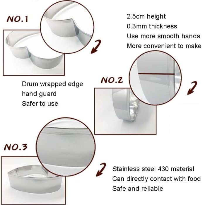 5 Stück Katzen-Keksform aus Edelstahl zum Selbermachen, Backutensilien, Cat Shape – Bild 4