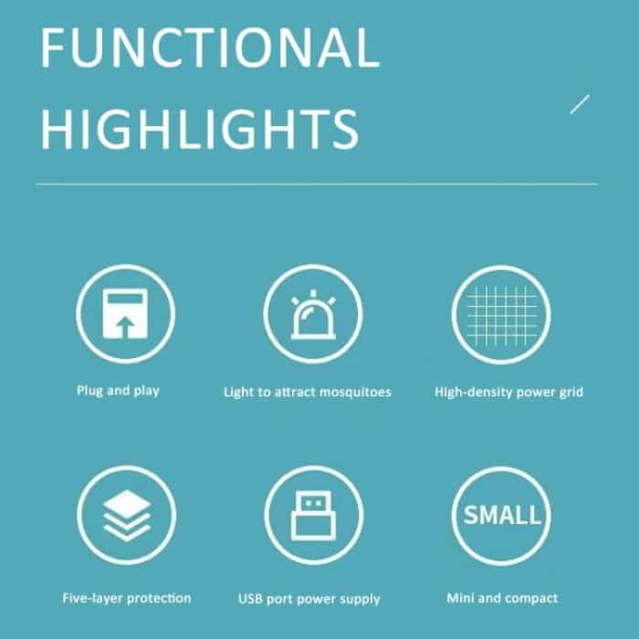 USB elektrische Mückenklatsche Mückenlampe 2-in-1 Mückenschutz – Bild 6