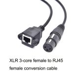 2 Stück XLR 3 Pin Buchse auf RJ45 Buchse Netzwerkanschluss Adapter Konverterkabel, 30cm – Bild 3