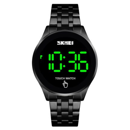 SKMEI 1579 Einfache Touchscreen-LED-Leucht-Edelstahl-Elektronikuhr, Black, Gold, Rose Gold, Silver