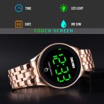 SKMEI 1579 Einfache Touchscreen-LED-Leucht-Edelstahl-Elektronikuhr, Black, Gold, Rose Gold, Silver – Bild 5
