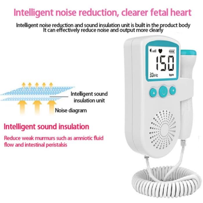 B3 Home Doppler Ultraschall Handheld Fetal Heart Schwangere Frauen Fetal Heart Monitor, B3(Green), B3(Blue), B3(Pink) – Bild 5