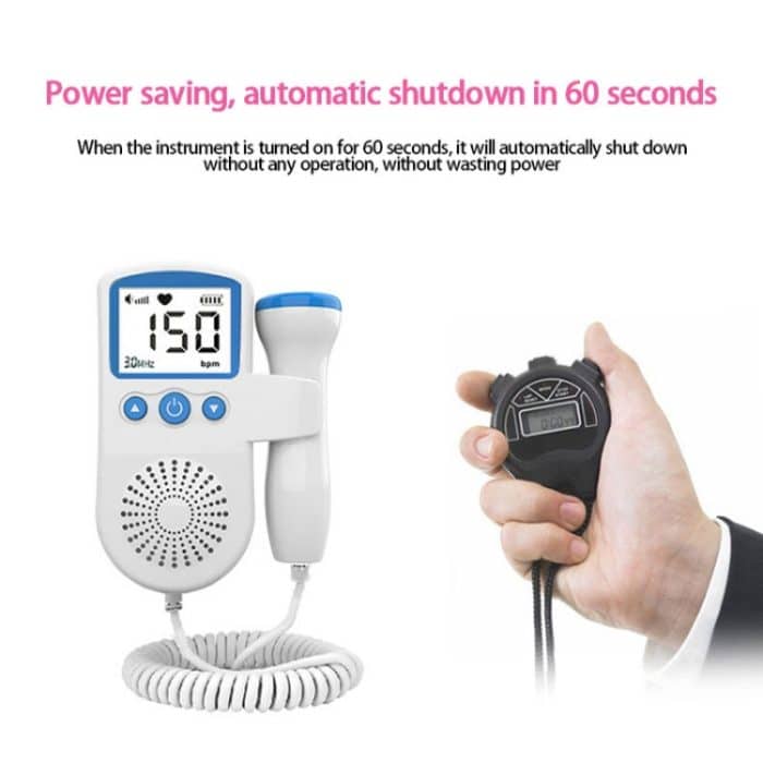 B3 Home Doppler Ultraschall Handheld Fetal Heart Schwangere Frauen Fetal Heart Monitor, B3(Green), B3(Blue), B3(Pink) – Bild 6