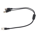 SZ015 BNC-Stecker auf 2xBuchse Kommunikationskabel VCR-Koaxial-Videokabel, Kabellänge: 0,42 m, BNC Male To 2xFemal 0.42m – Bild 2