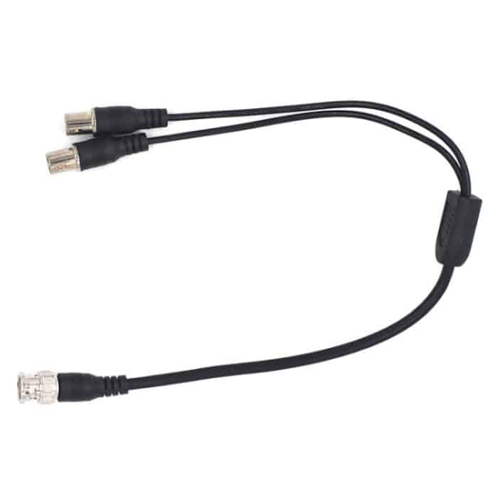 SZ015 BNC-Stecker auf 2xBuchse Kommunikationskabel VCR-Koaxial-Videokabel, Kabellänge: 0,42 m, BNC Male To 2xFemal 0.42m – Bild 2