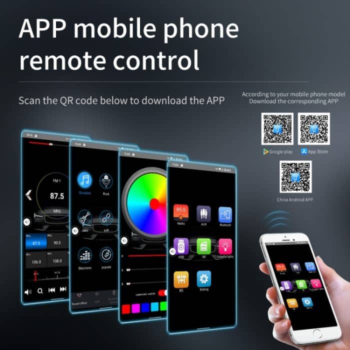 M11T Auto Bluetooth MP3 Player ISO Schnittstelle EQ Soundeffekt Schnellladung Buntes Tastenradio, A3032 – Bild 12