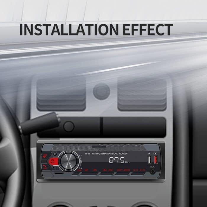 M11T Auto Bluetooth MP3 Player ISO Schnittstelle EQ Soundeffekt Schnellladung Buntes Tastenradio, A3032 – Bild 15