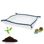 Home Gardening Planting Transparente wasserdichte Mesh-Operations-Bodenmatte, 50x50cm