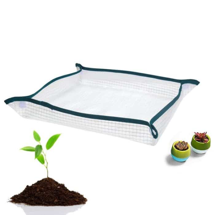 TBD0603339201A.jpg Home Gardening Planting Transparente wasserdichte Mesh-Operations-Bodenmatte, 50x50cm – Bild 1