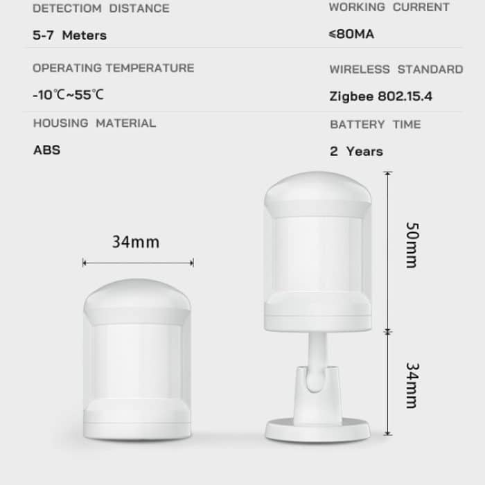 Tuya Smart App ZigBee Menschlicher drahtloser Bewegungs-Infrarotsensor-Detektor – Bild 7