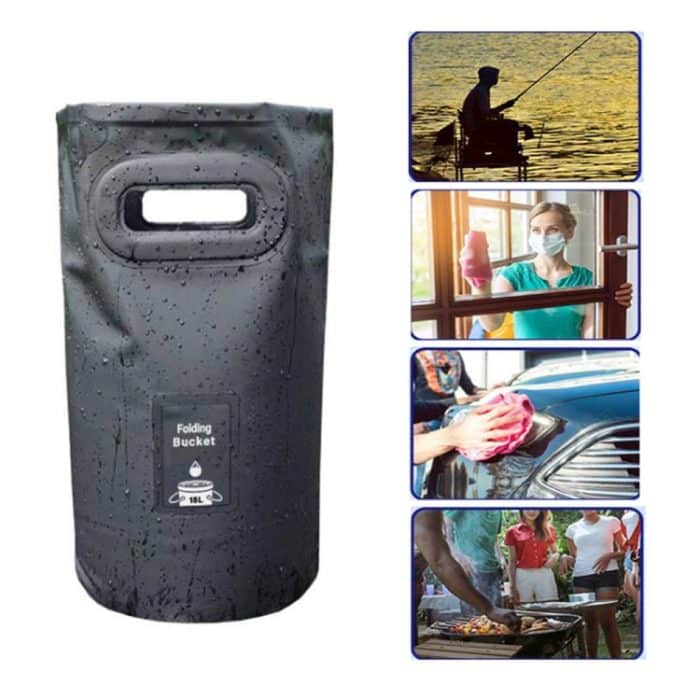 Outdoor-Klappeimer, praktisches Camping-Picknick-Angelfass, Fassungsvermögen:, 15L, 20L – Bild 3