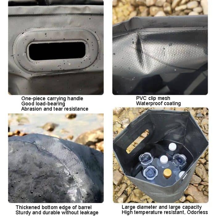 Outdoor-Klappeimer, praktisches Camping-Picknick-Angelfass, Fassungsvermögen:, 15L, 20L – Bild 4