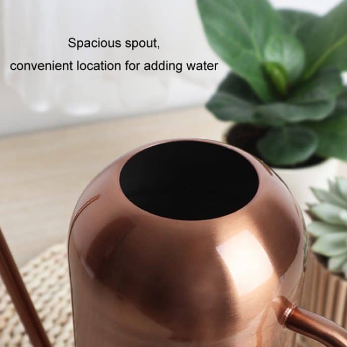 1500ML Haushalt Gartenarbeit Edelstahl Lange Auslauf Erhöhung Gießkanne, Matt Black, Bronze, Ancient Gold, Steel Color – Bild 3