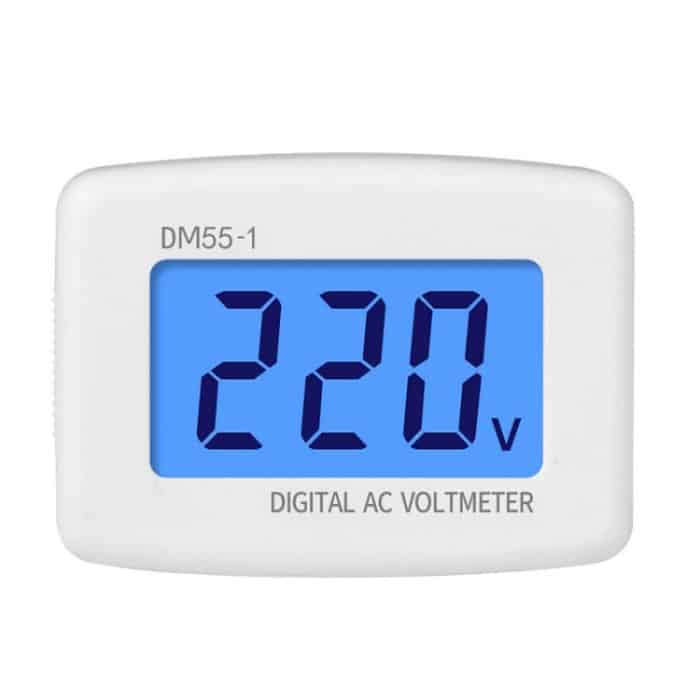 DM55-1 AC 110V- 220V LCD Digital Voltmeter Spannungsprüfer Detektor Meter, DM55-1 US Plug, DM55-1 EU Plug – Bild 2