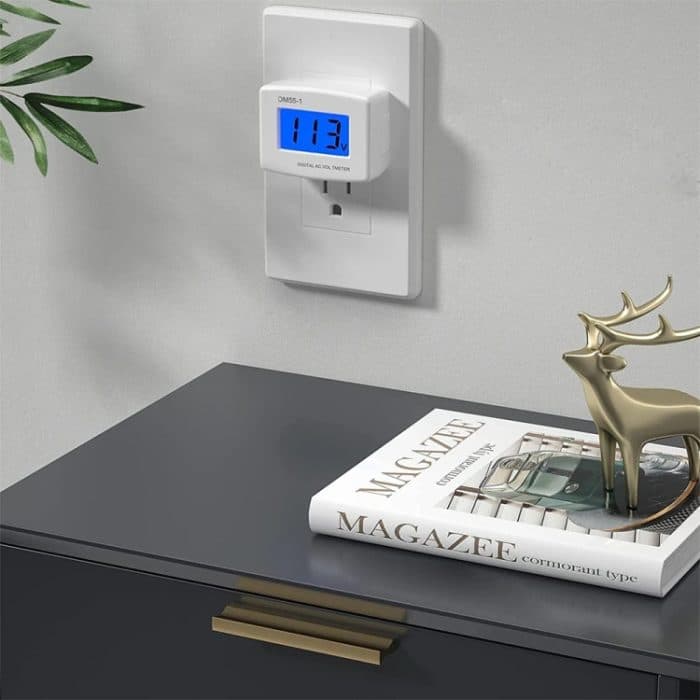 DM55-1 AC 110V- 220V LCD Digital Voltmeter Spannungsprüfer Detektor Meter, DM55-1 US Plug, DM55-1 EU Plug – Bild 8