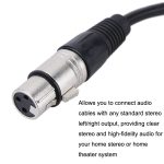 XLR-Buchse auf 2RCA-Stecker, Stereo-Audiokabel, Länge:, 0.5m, 1m, 1.5m, 2m, 3m, 5m, 8m, 10m – Bild 5