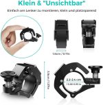 100dB Aluminiumlegierung Mini Fahrradklingel Fahrradhupe für 22-24mm Lenker, 100dB – Bild 3