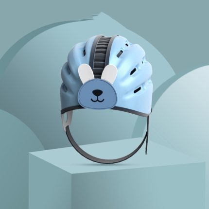 Weiche Babyhelm-Sicherheitsmütze, Kleinkind-Antikollisionsschutzmütze für Babyspaziergänge, Blue Rabbit, Pink Rabbit, Lion Orange, Lion Brown