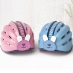 Weiche Babyhelm-Sicherheitsmütze, Kleinkind-Antikollisionsschutzmütze für Babyspaziergänge, Blue Rabbit, Pink Rabbit, Lion Orange, Lion Brown – Bild 2