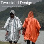 Outdoor-Radsport, verdickter, reflektierender, winddichter, multifunktionaler Regenmantel, 130 x 100 cm (Orange) – Bild 3