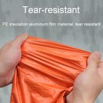 Outdoor-Radsport, verdickter, reflektierender, winddichter, multifunktionaler Regenmantel, 130 x 100 cm (Orange) – Bild 4